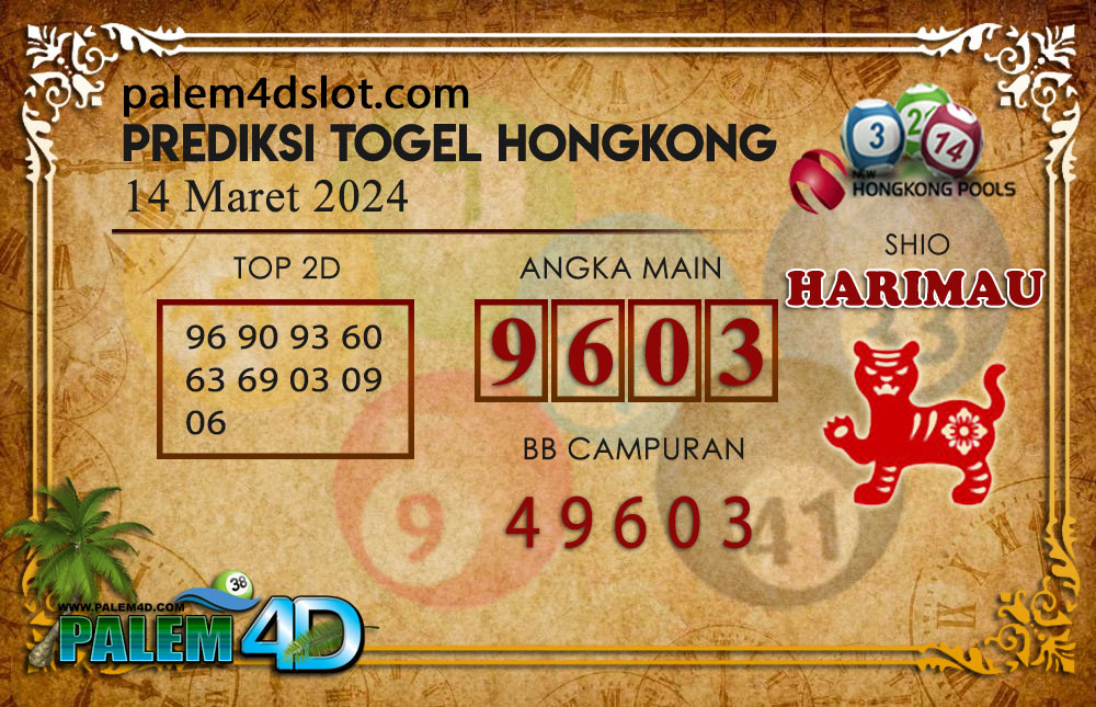 Prediksi Togel HONGKONG Palem4D 14 Maret 2024