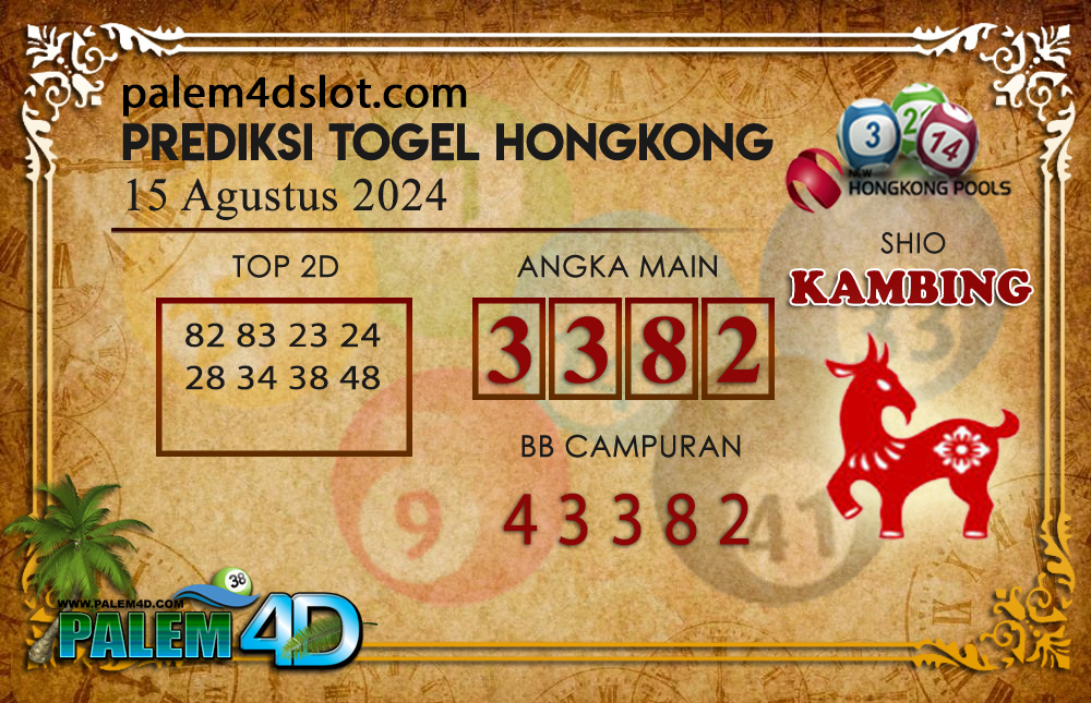 Prediksi Togel HONGKONG Palem4D 15 AGUSTUS 2024