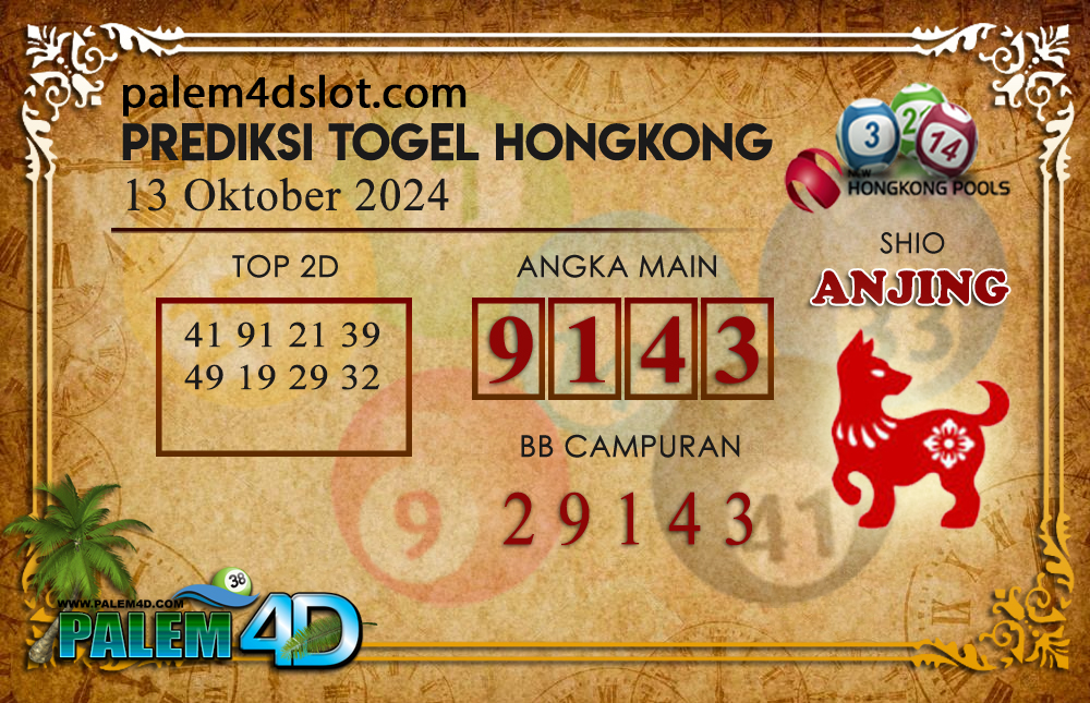 Prediksi Togel HONGKONG Palem4D 13 OKTOBER 2024