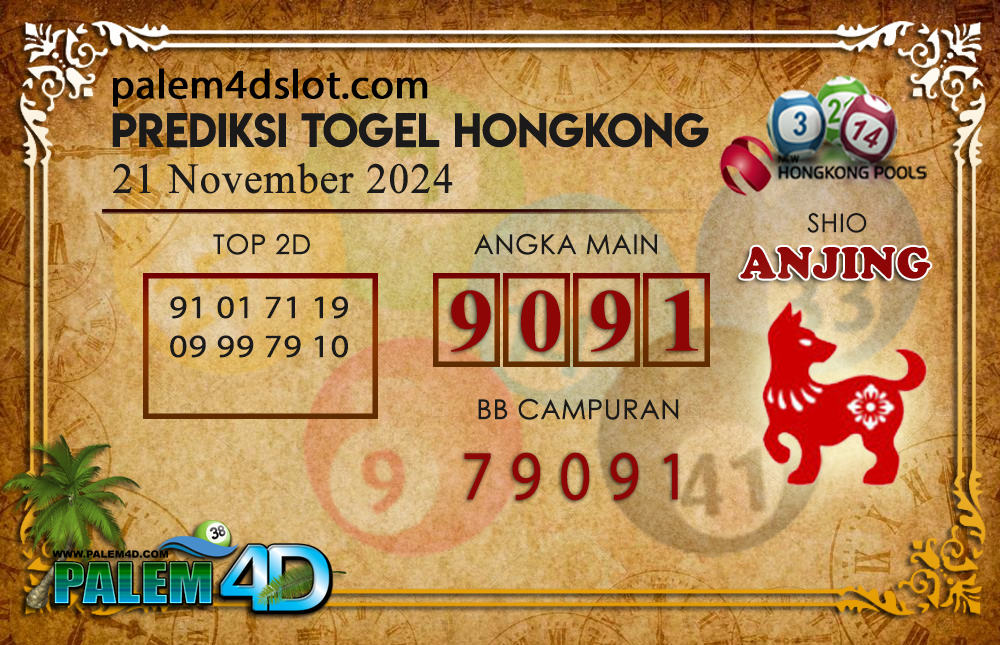 Prediksi Togel HONGKONG Palem4D 21 NOVEMBER 2024