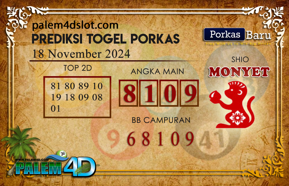 Prediksi Togel PORKAS BARU Palem4D 18 November 2024