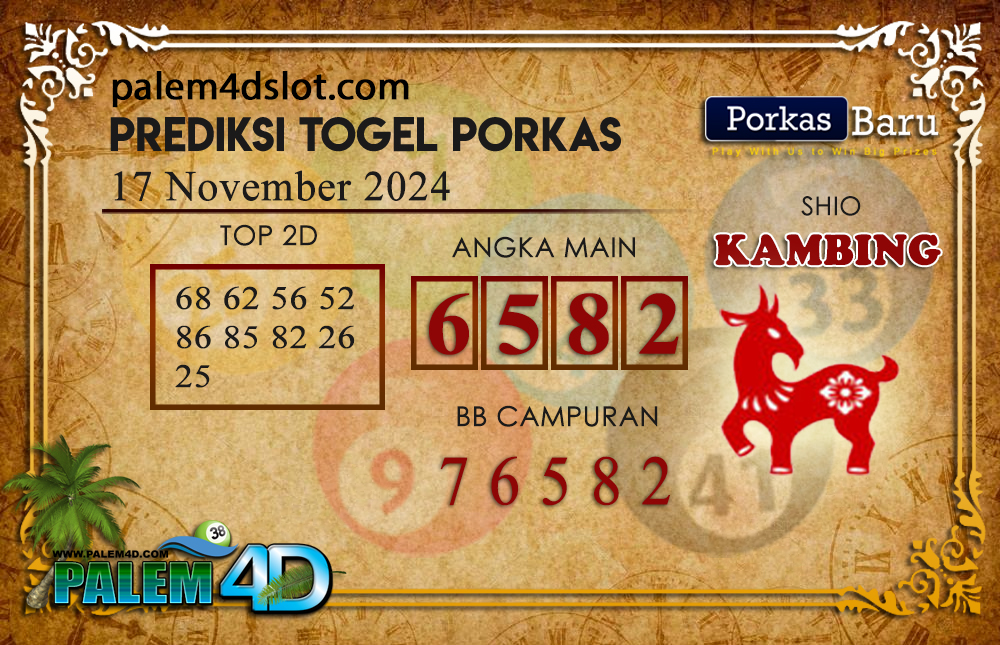 Prediksi Togel PORKAS BARU Palem4D 17 November 2024