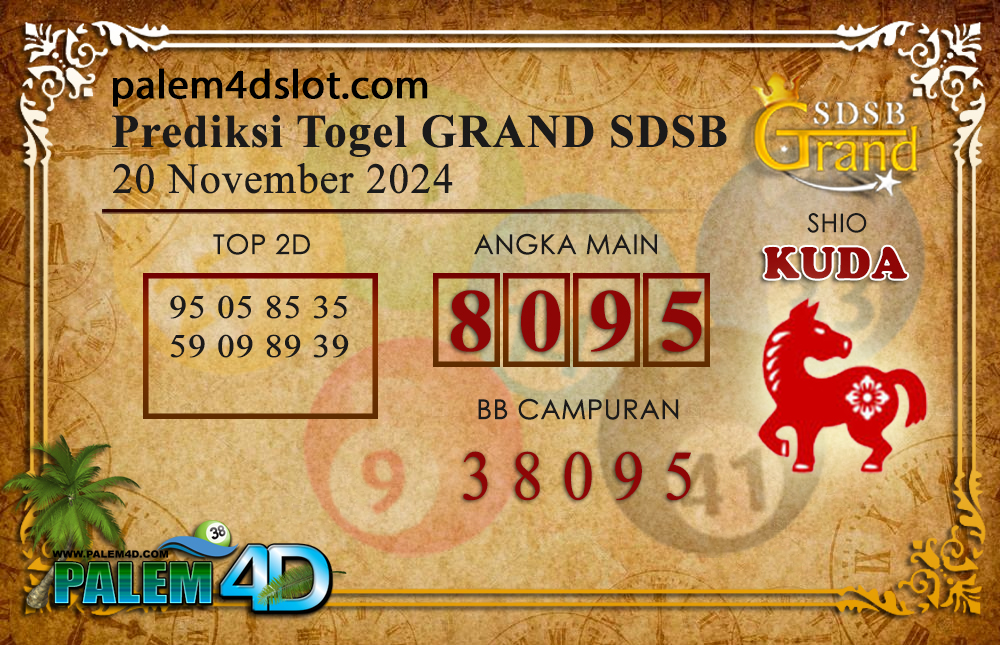 Prediksi Togel GRAND SDSB Palem4D 20 NOVEMBER 2024